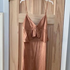 Gorgeous champagne colored silk midi dress!